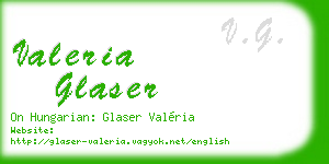 valeria glaser business card
